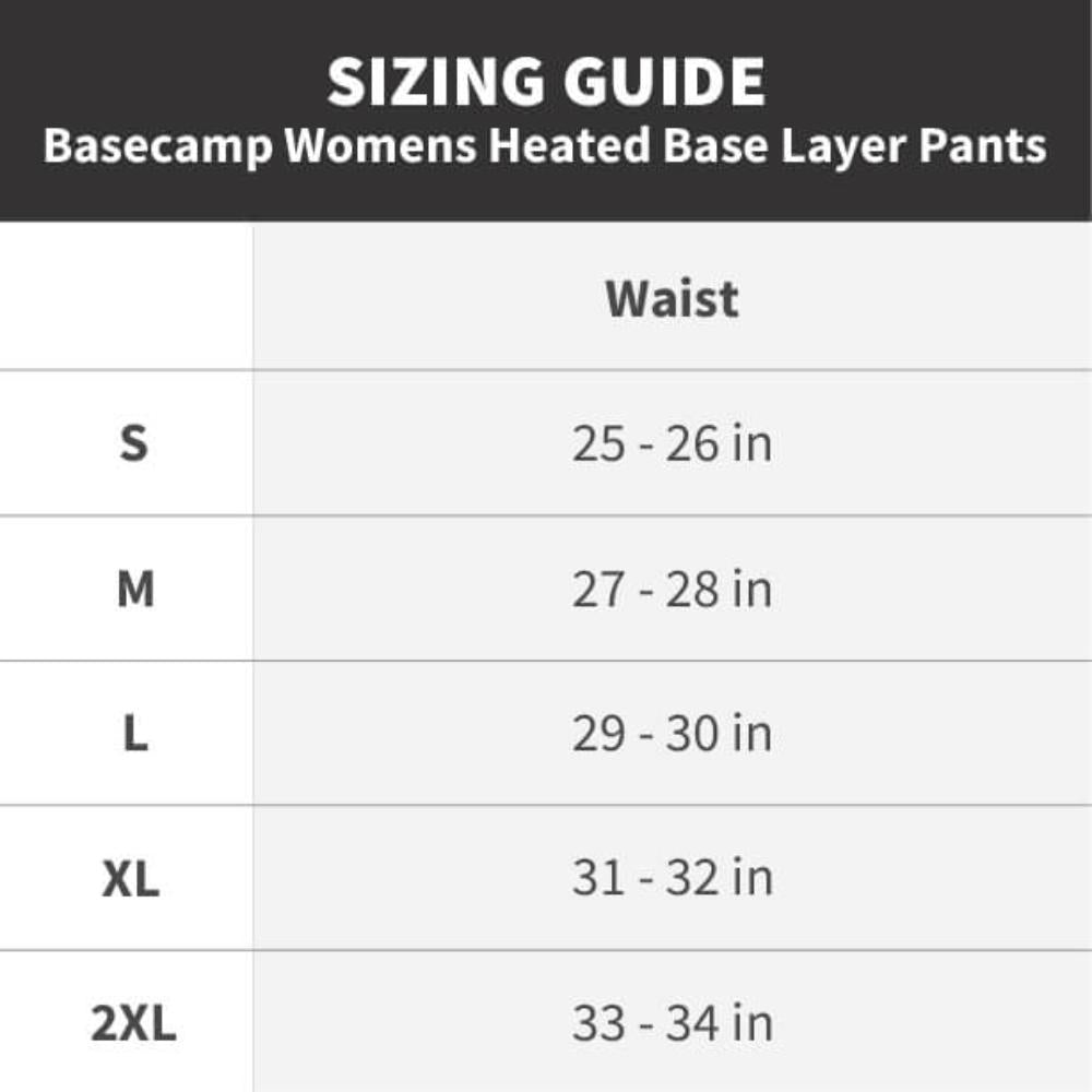 Basecamp Womens Heated Baselayer Pants