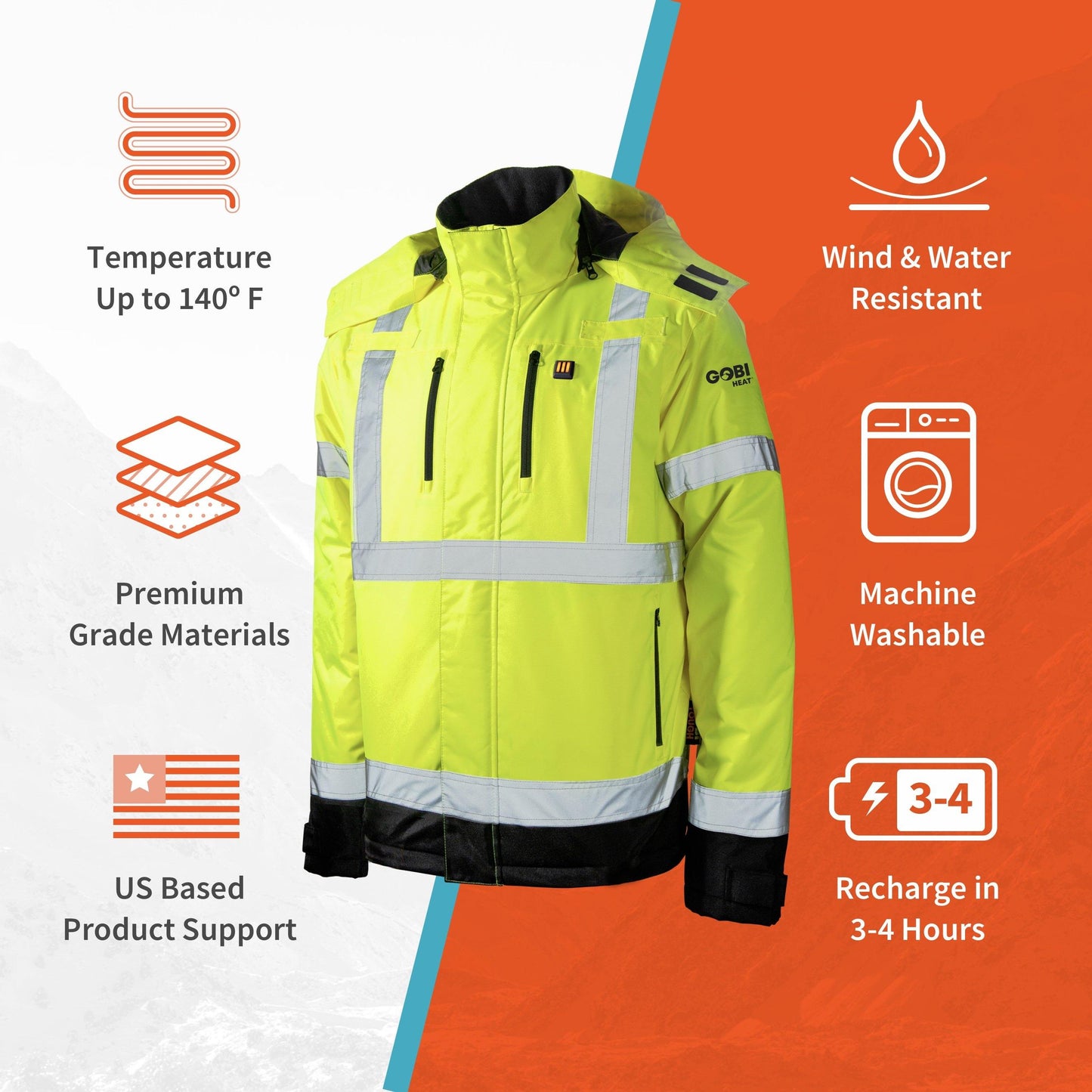 Flash Heated Hi Vis Jacket
