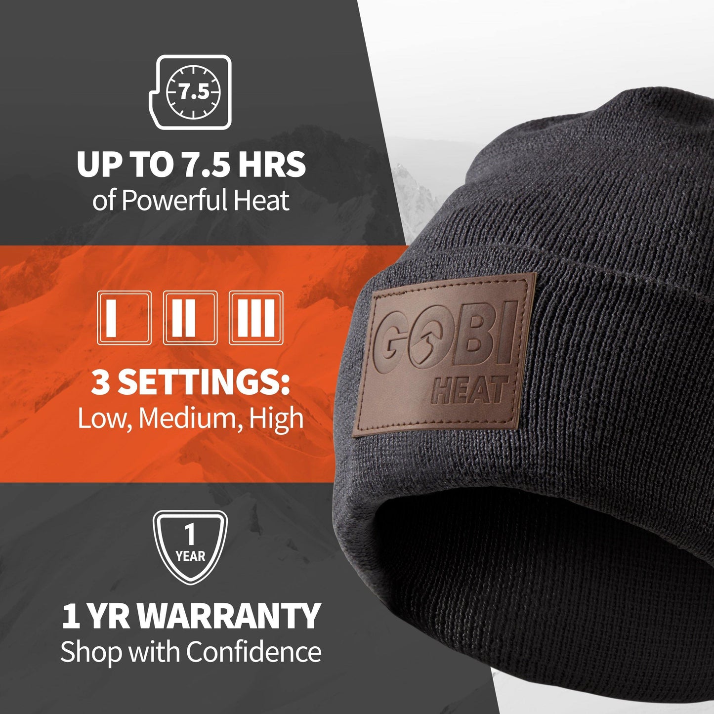 Summit Mens Heated Beanie