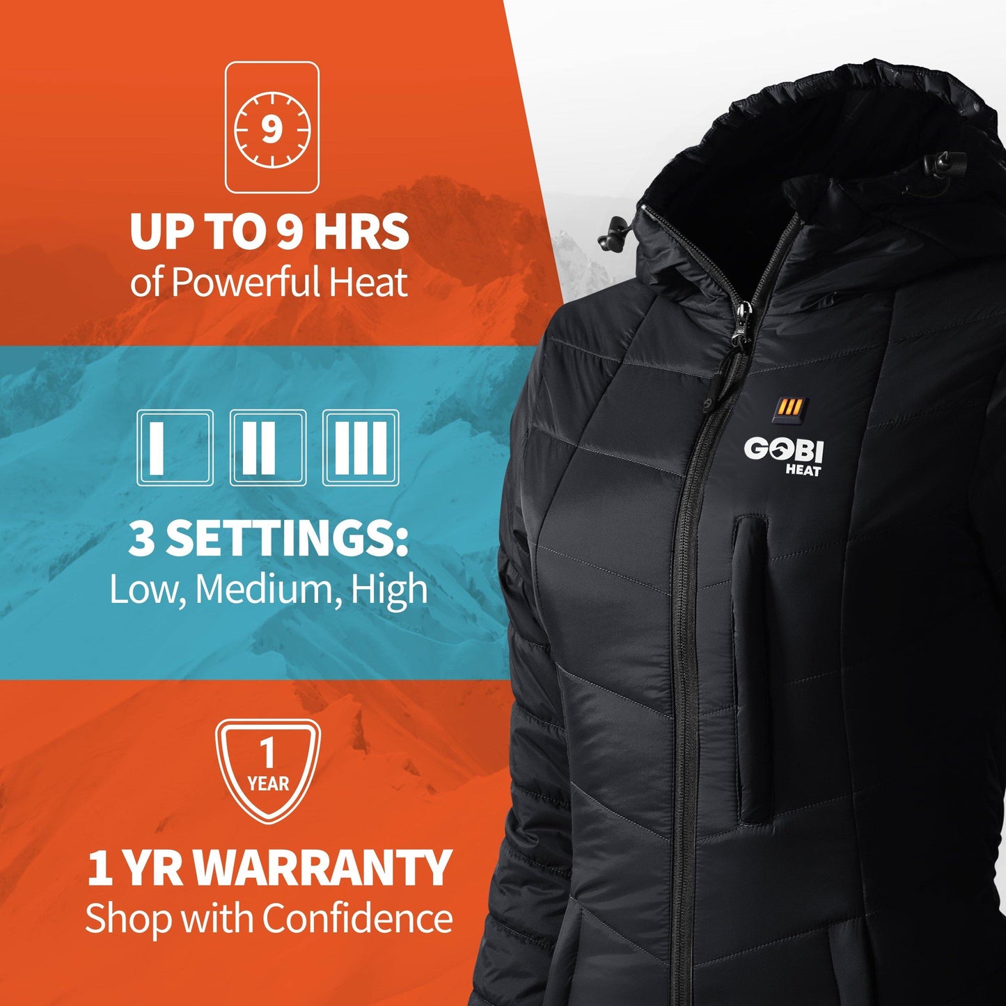 Victoria Womens Heated Coat