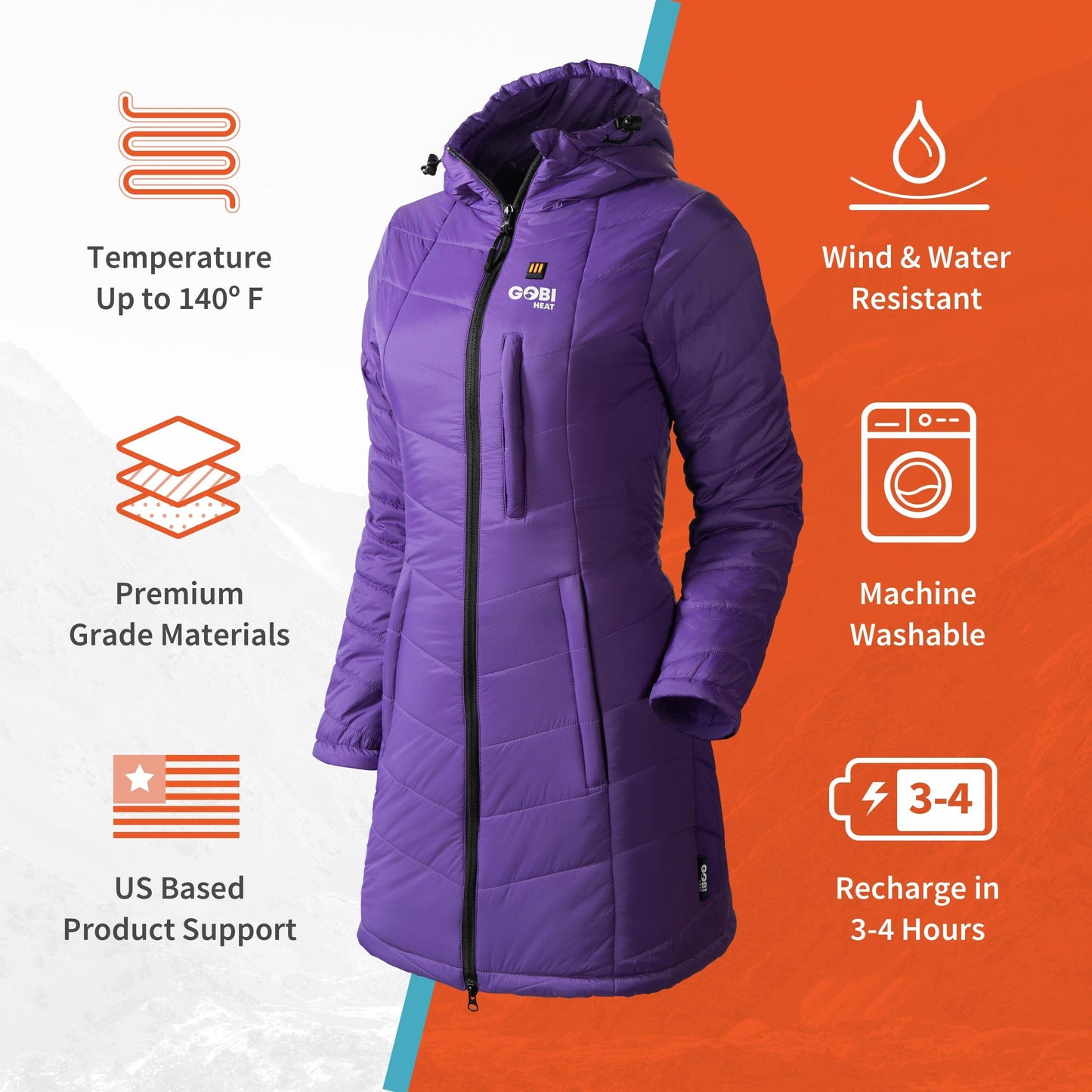 Victoria Womens Heated Coat