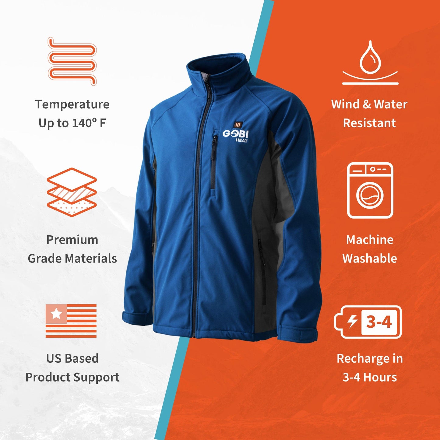 Sahara Mens Heated Jacket