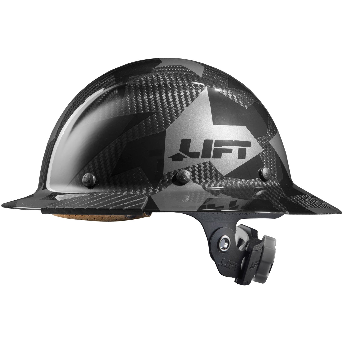 DAX Carbon Fiber Camo Full Brim Hardhat - LIFT Safety