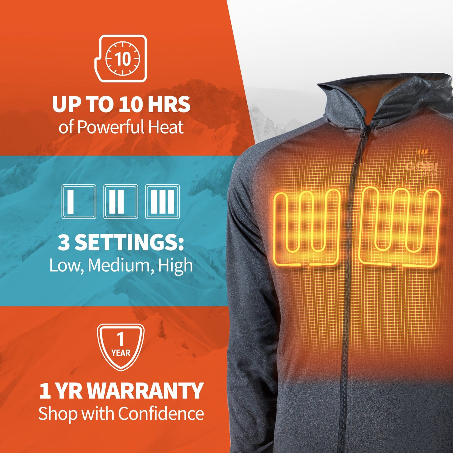Apex Mens Heated Tech Hoodie