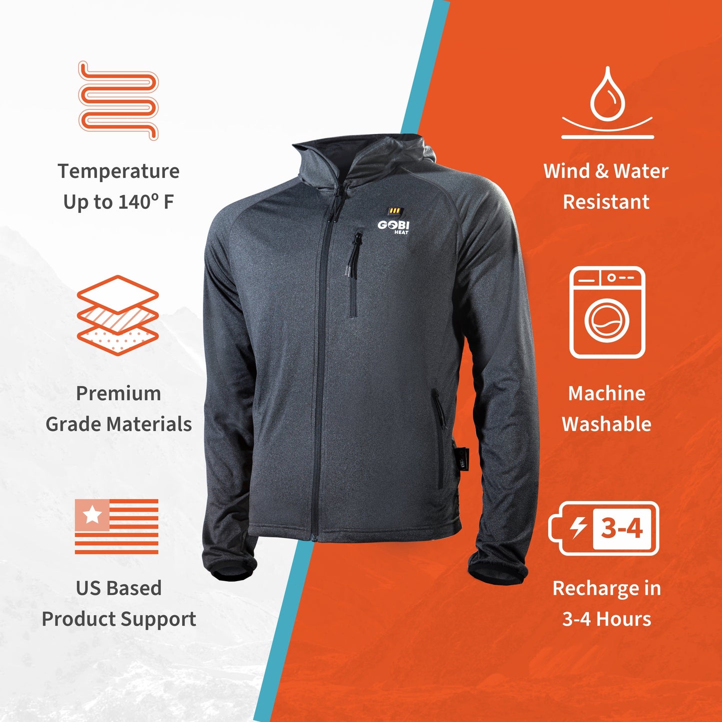 Apex Mens Heated Tech Hoodie