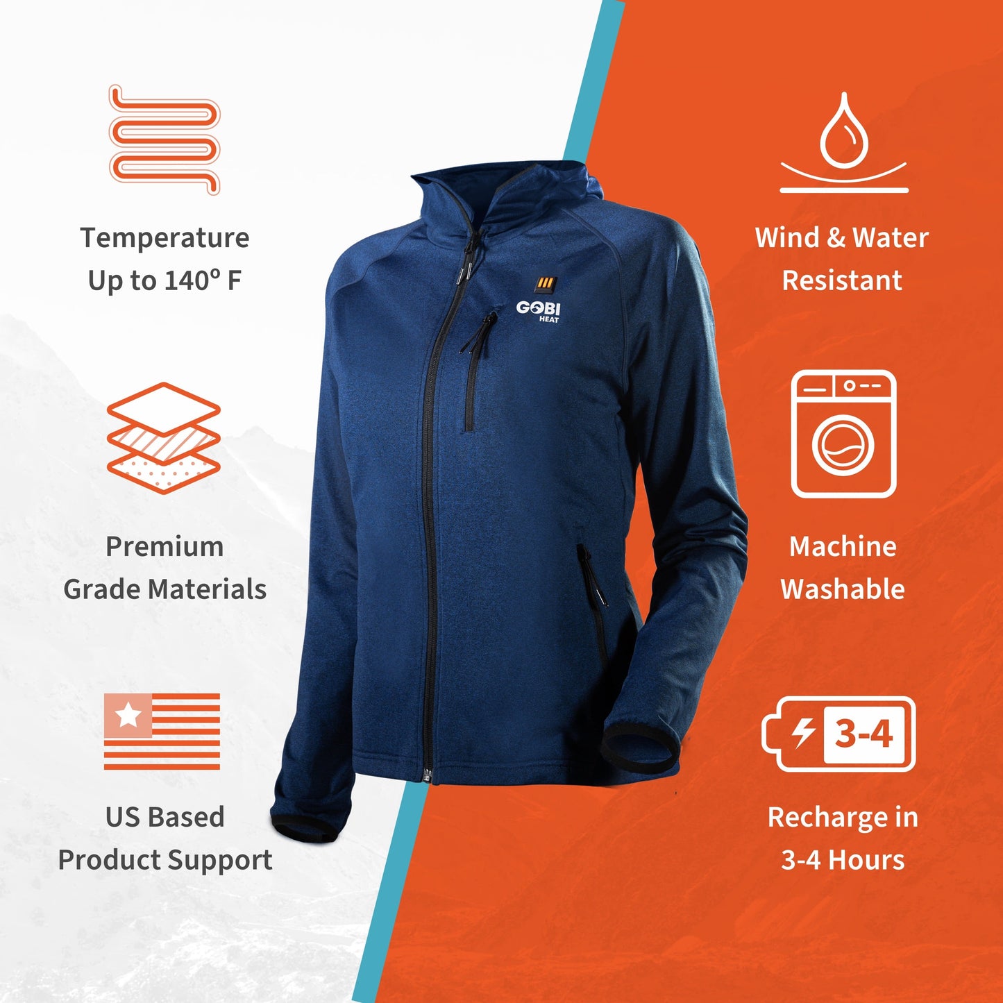 Apex Womens Heated Tech Hoodie