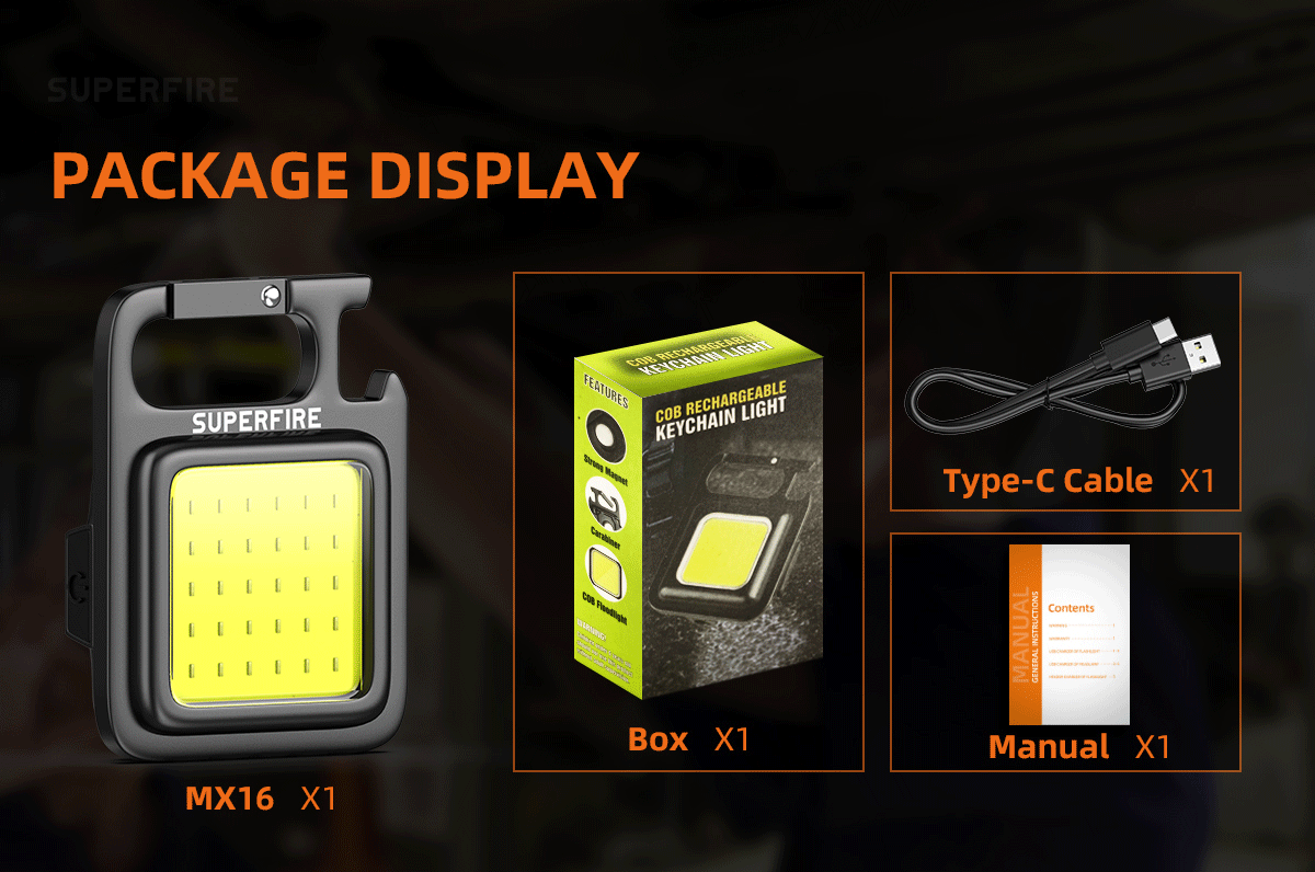 Multi-Function Keychain LED Work Light