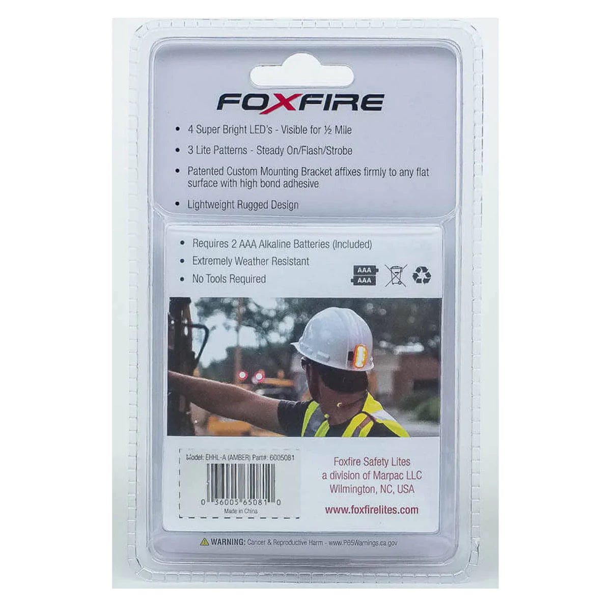 Foxfire EHHL Hard Hat Lite Kit, White