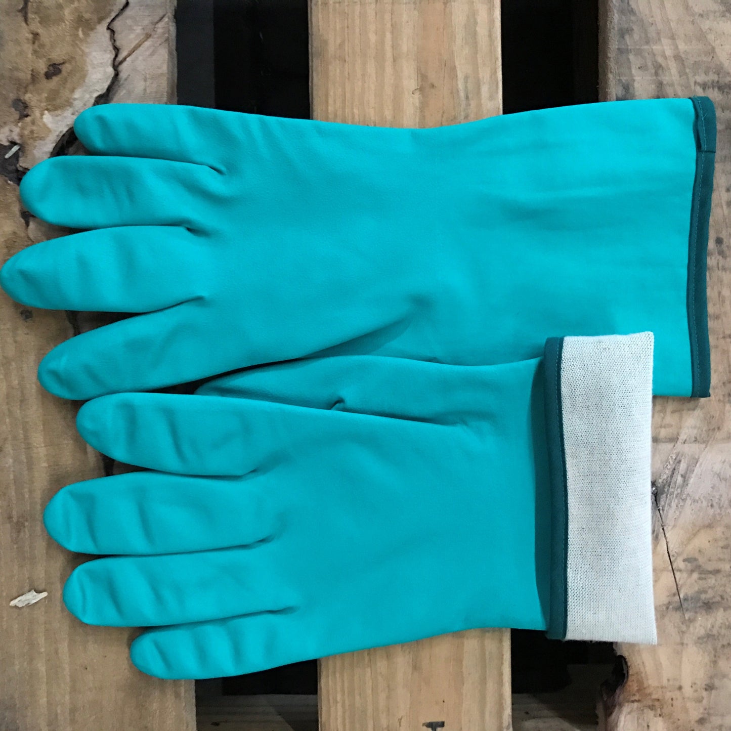 Tycoon Seamless Cotton Knited Nitrile Glove Blue