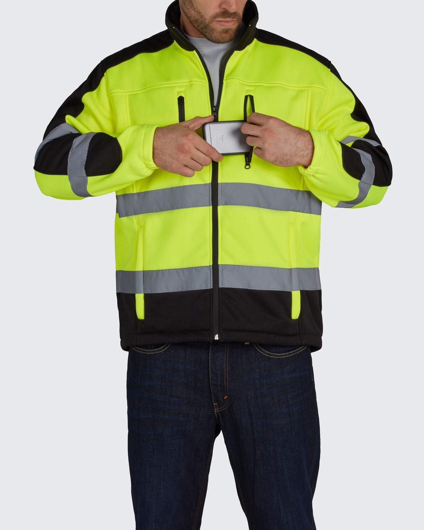 HiVis Full Zip Soft Shell Jacket