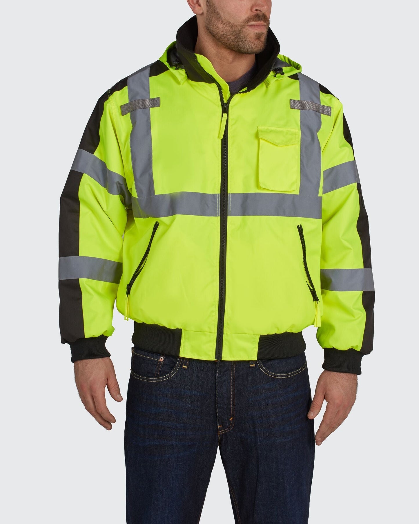 HiVis 3-Season Bomber Jacket with Teflon Fabric Protector