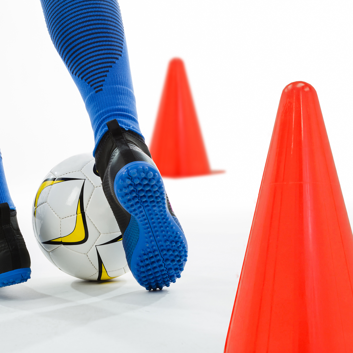 Hi-Vis Orange Sport Training Cones - Pack of 12