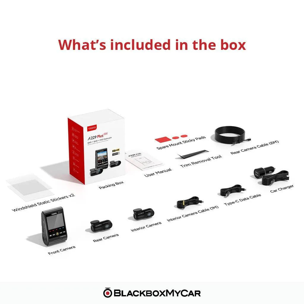 VIOFO A229 Plus 2K QHD 3-Channel Dash Cam