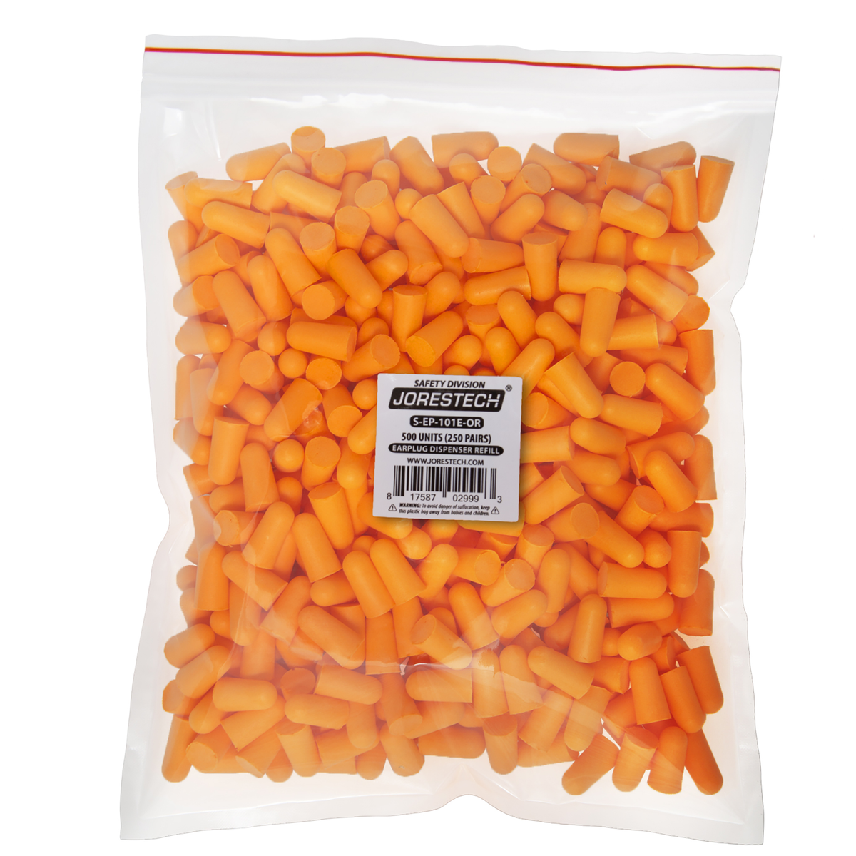 32dB NRR Soft Foam Earplugs Refill for Dispenser – 500 Units