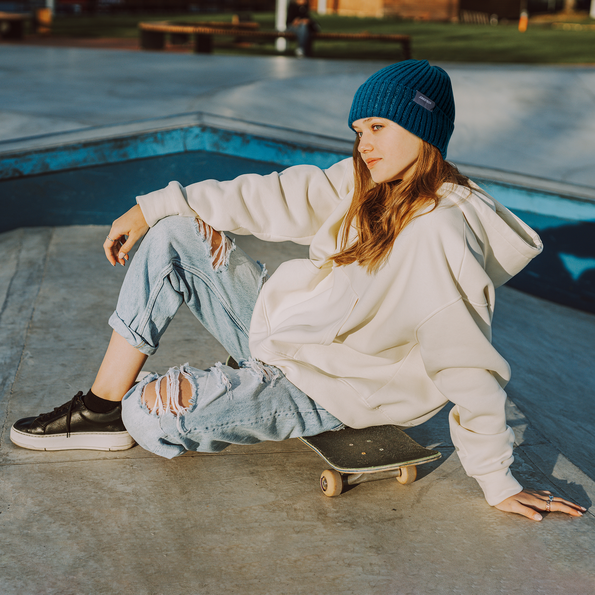 Safety Beanie with Reflective Stitching