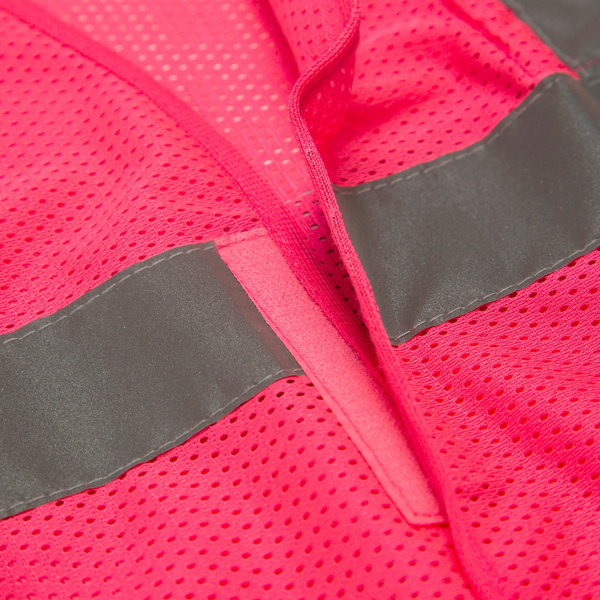 Hi-Vis Mesh Safety Vest with 2” Reflective Strips and Pocket