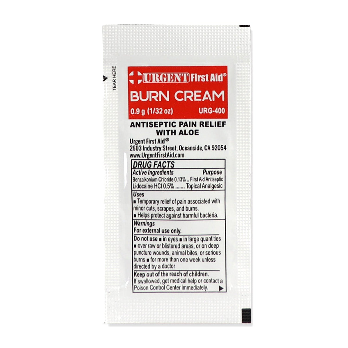 First Aid & Burn Cream .9gram, 25 Packets Per Box