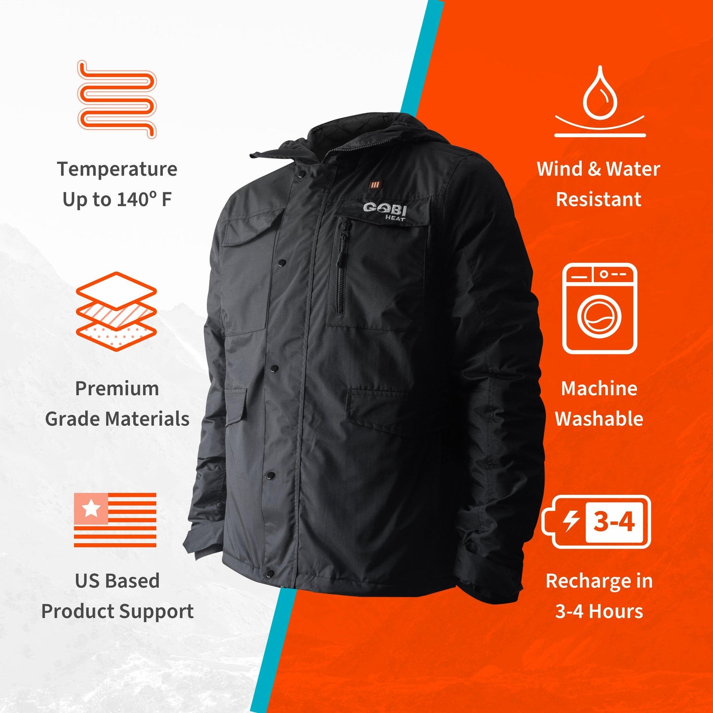Shift Mens Heated Snowboard Jacket