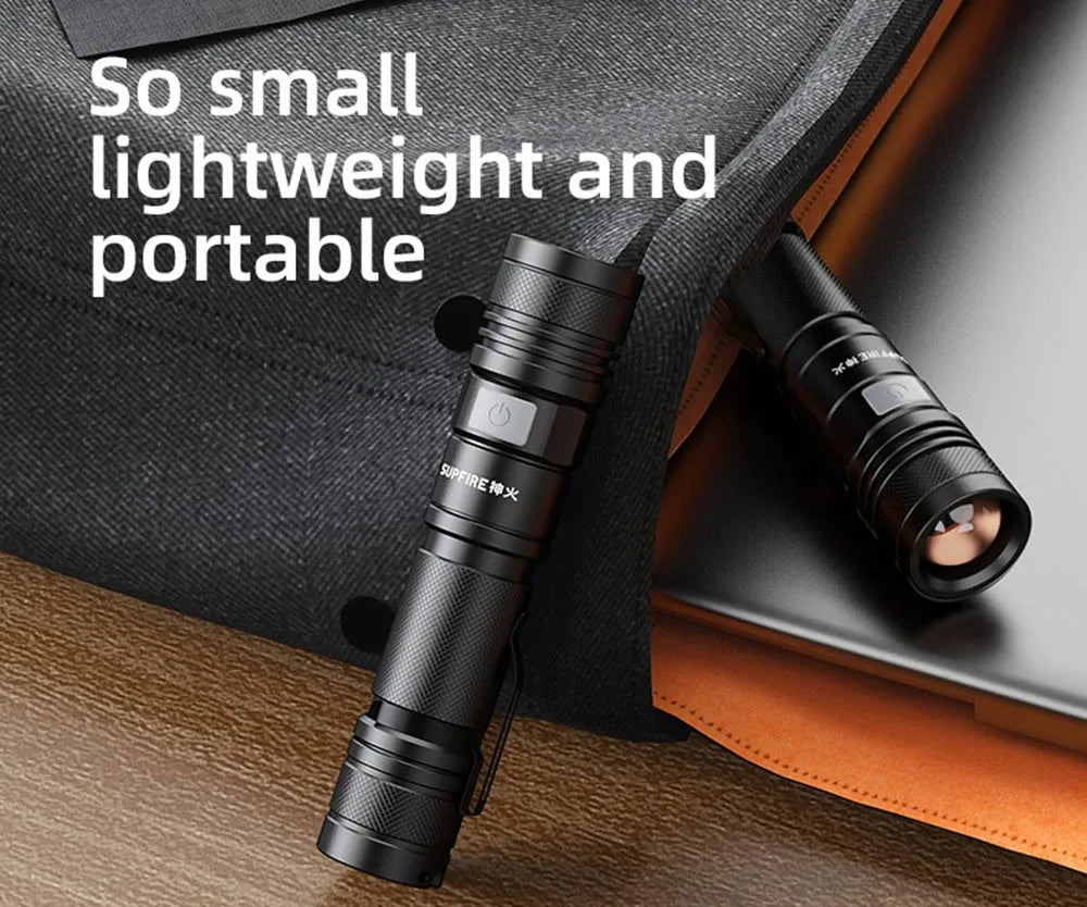 SuperFire A2-P50 Rechargeable LED USB Flashlight