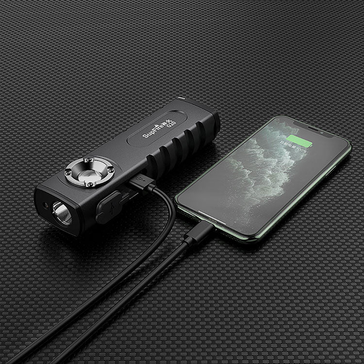 SuperFire G20 High End Rechargeable Flashlight with built-in Cell Phone Charger