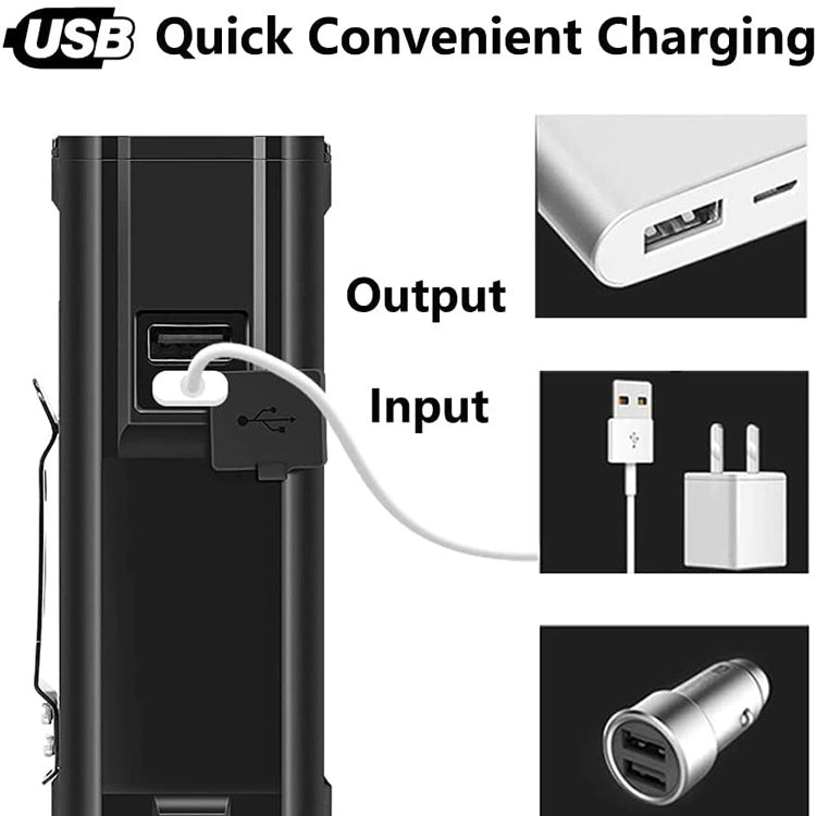 SuperFire M20 Rechargeable LED USB Flashlight with built-in Cell Phone Charger