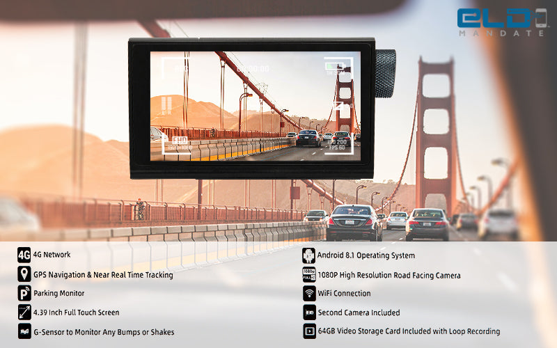 ELD Mandate's Dual Dash Cam with WiFi/ 4G LTE
