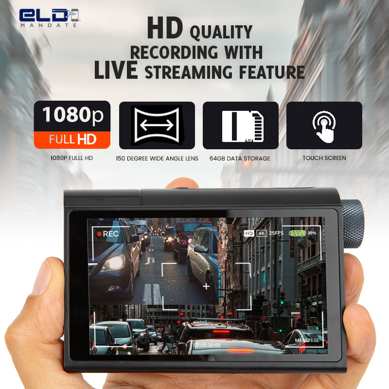 ELD Mandate's Dual Dash Cam with WiFi/ 4G LTE