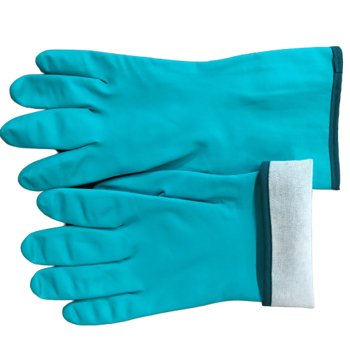 Tycoon Seamless Cotton Knited Nitrile Glove Blue