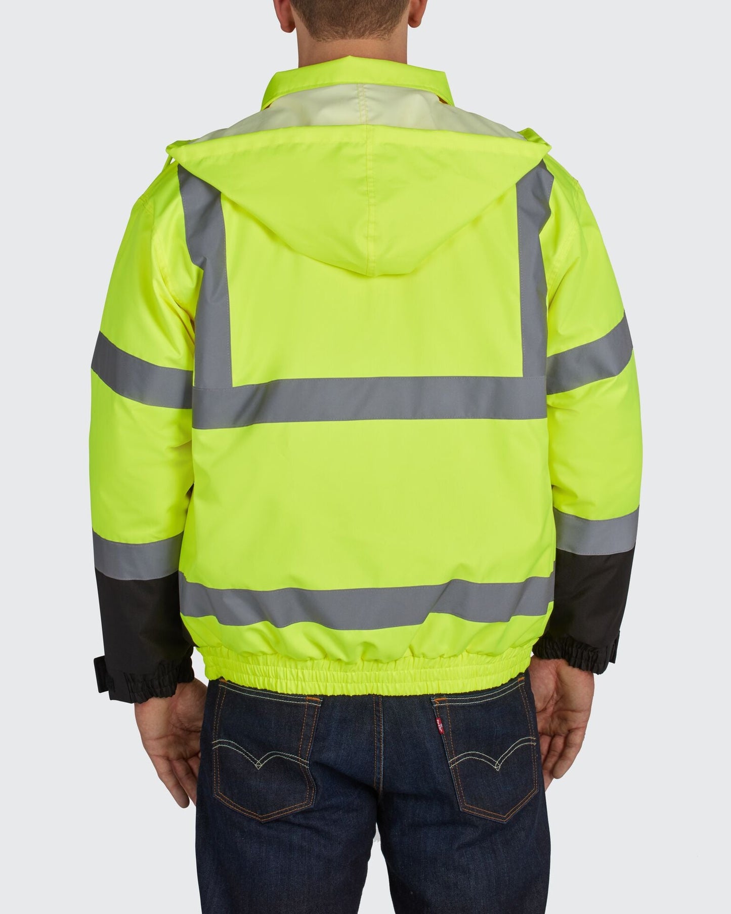 HiVis Quilt Lined Bomber Jacket