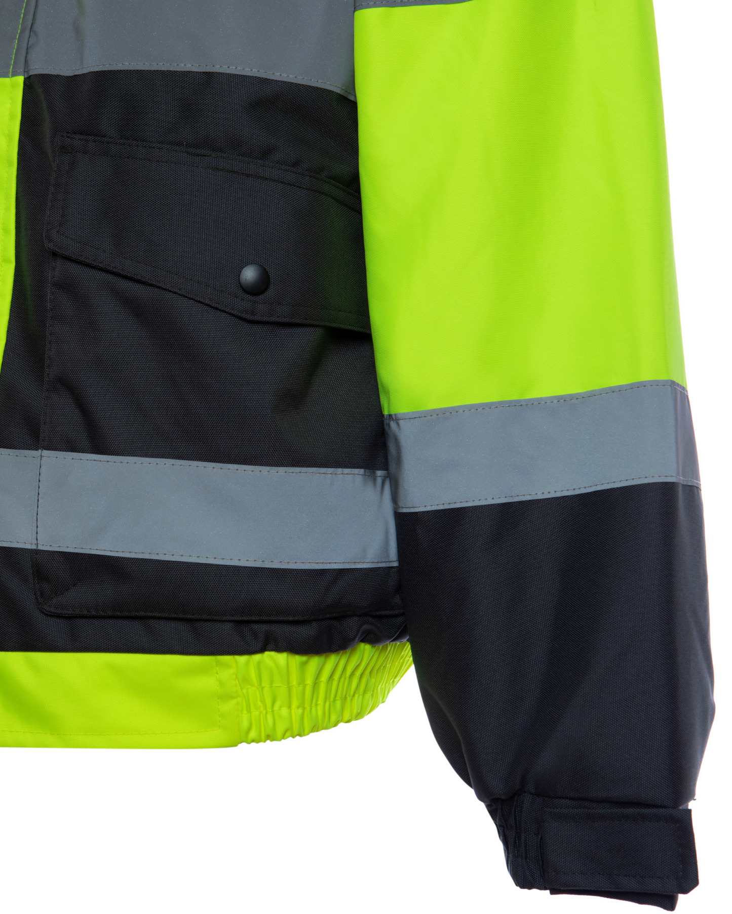 HiVis Bomber Jacket with Removable Fleece & Teflon Fabric Protector - Yellow